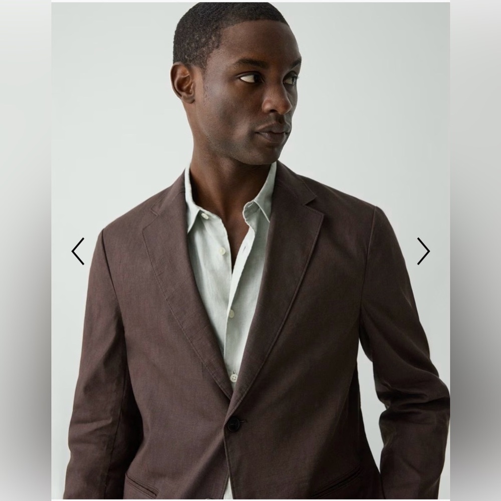 THEORY***Men Clinton Brown Linen Blazer***Size 42 $525 - Picture 6 of 9